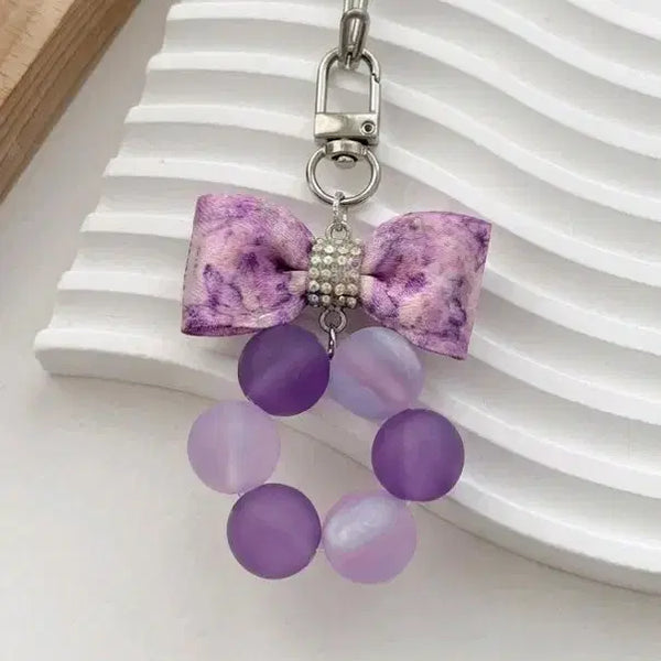 [BUNJANG] Handmade Ribbon and Bead Keychain / 리본키링