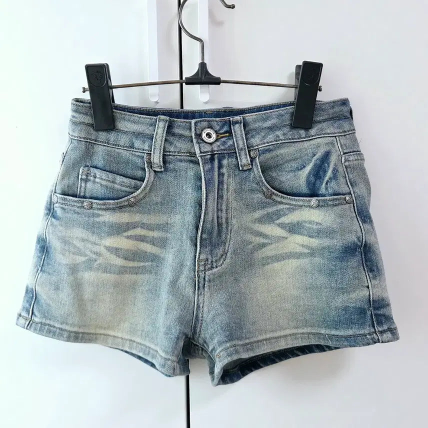 [BUNJANG] Vintage Light Wash Denim Shorts / 빈티지 청반바지 청바지 반바지 연청 워싱 s