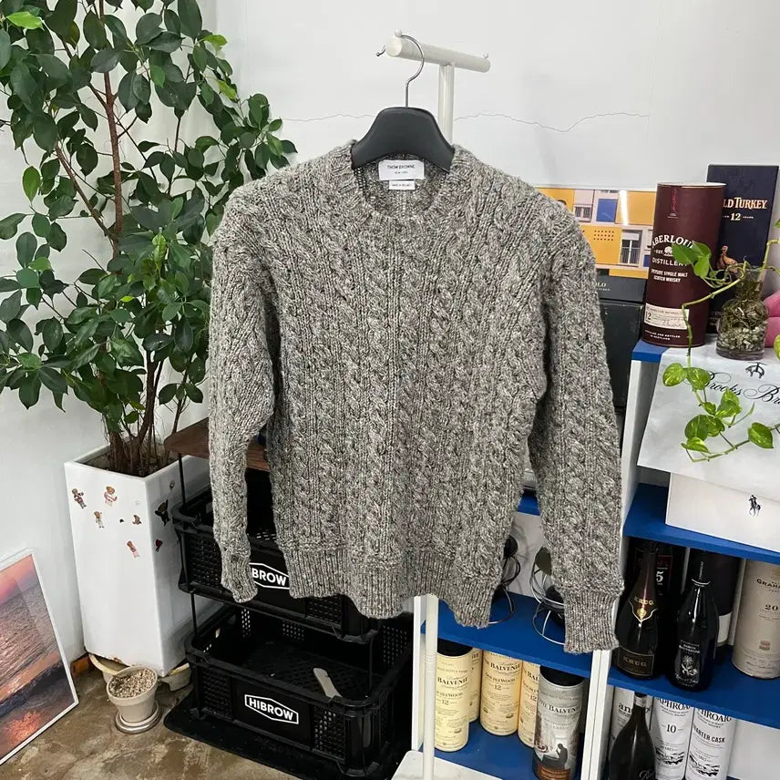 [BUNJANG] Thom Browne Donegal Wool Cable Knit Size 4 / 톰브라운 도니골 울 케이블 니트 4