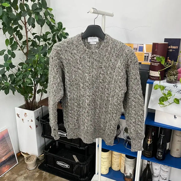 [BUNJANG] Thom Browne Donegal Wool Cable Knit Size 4 / 톰브라운 도니골 울 케이블 니트 4