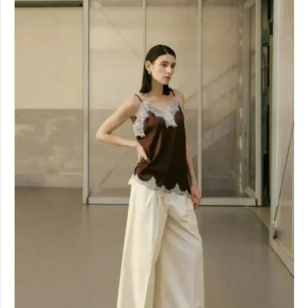 [BUNJANG] Barneys New York Kai Lace Asymmetrical Slip Top / 바니스뉴욕 카이 레이스 슬립탑55~66사이즈(새상품)