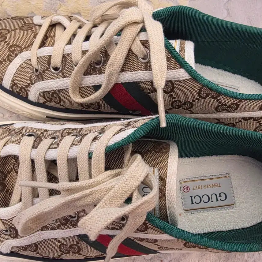 [BUNJANG] Gucci Tennis Sneakers GG Supreme Canvas / 구찌 테니스  스니커즈 GG 슈프림 캔버스
