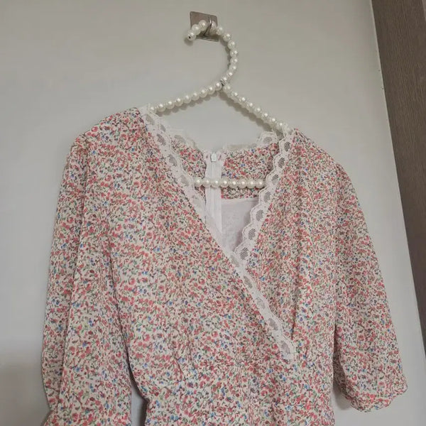 [BUNJANG] Floral Long Dress Size 90 / 66)잔꽃 플라워 롱원피스 90사이즈
