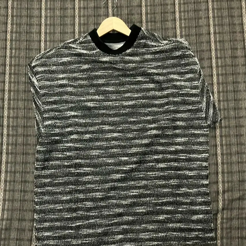 [BUNJANG] Maison Minet Striped Knit T-shirt / 메종미네드 단가라 니트 티셔츠
