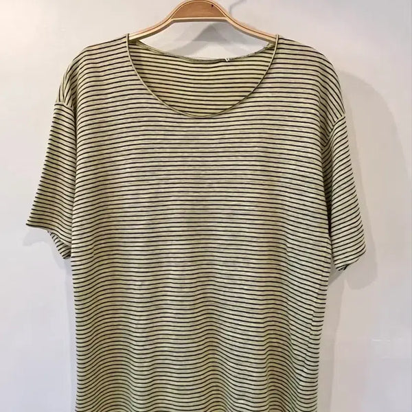 [BUNJANG] Isabel Marant Linen Stripe Short Sleeve T-Shirt / 이자벨마랑 린넨 스트라이프 반팔 m