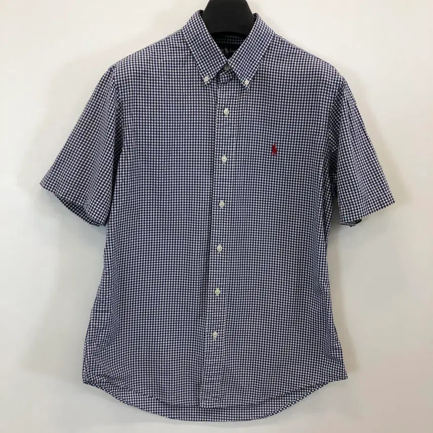 [BUNJANG] Polo Ralph Lauren Red Pony Gingham Short Sleeve Shirt L / 폴로 랄프로렌 레드포니 깅엄 반팔셔츠 L