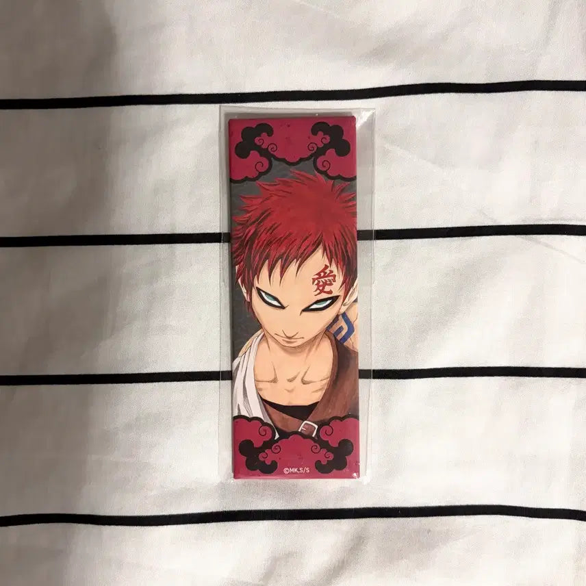 [BUNJANG] Jump Shop Naruto Original Drawing Long Square Can Badge Gaara / 나루토 점프샵 원화 롱 사각 캔뱃지 가아라