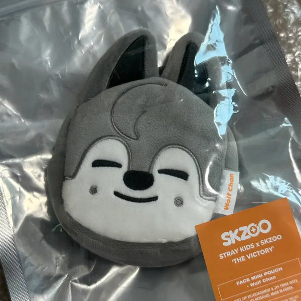 [BUNJANG] Stray Kids Bang Chan Wolf Chan Face Mini Pouch / 울프찬 페이스 미니 파우치
