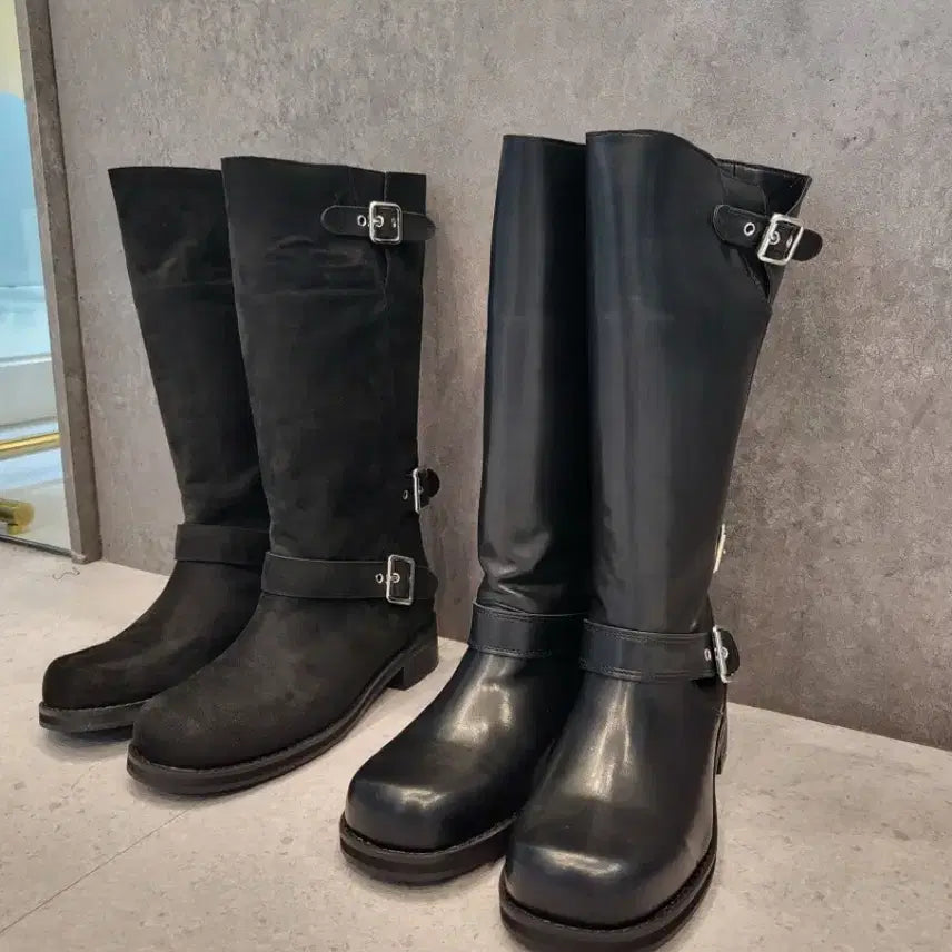 [BUNJANG] Black Belt to Buckle Boots (240) / 벨트투버클부츠 블랙 240