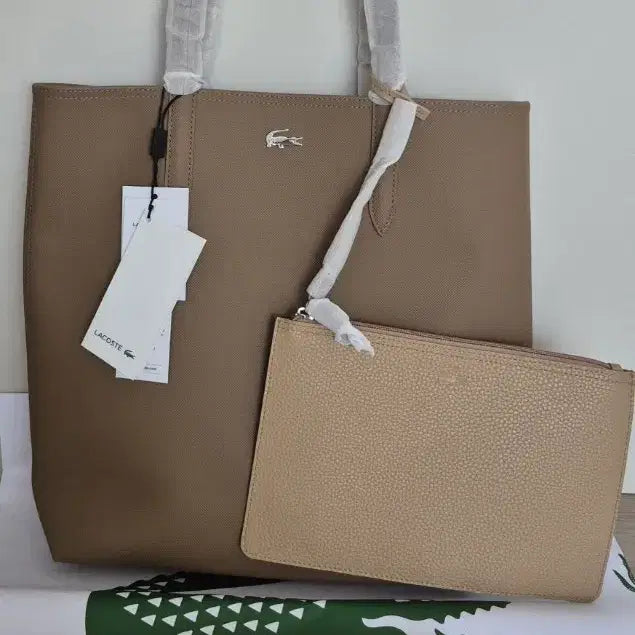 [BUNJANG] Lacoste Anna Reversible Shopper Bag Beige / 라코스테  안나 리버시블 쇼퍼백