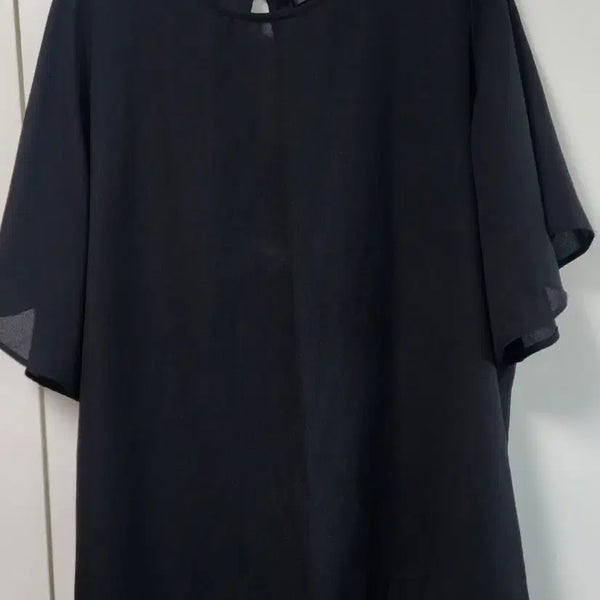 [BUNJANG] Gong Woman Black and White Chiffon Blouse / 공9우먼 블랙 앤 화이트 쉬폰 블라우스