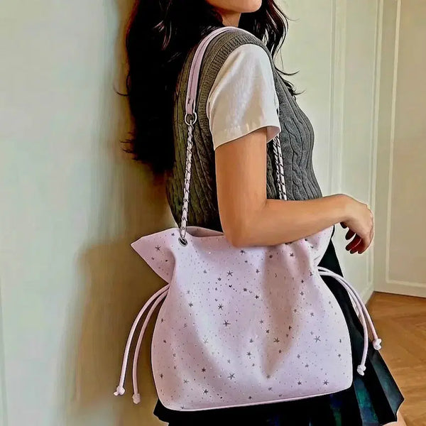 [BUNJANG] Lavender Glitter Shoulder Bag / 새상품 라벤더 별가루 숄더백