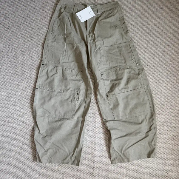[BUNJANG] Hubs Double Knee Carpenter Curved Pants Beige / 후브스 더블니 카펜터 커브드 팬츠[베이지]