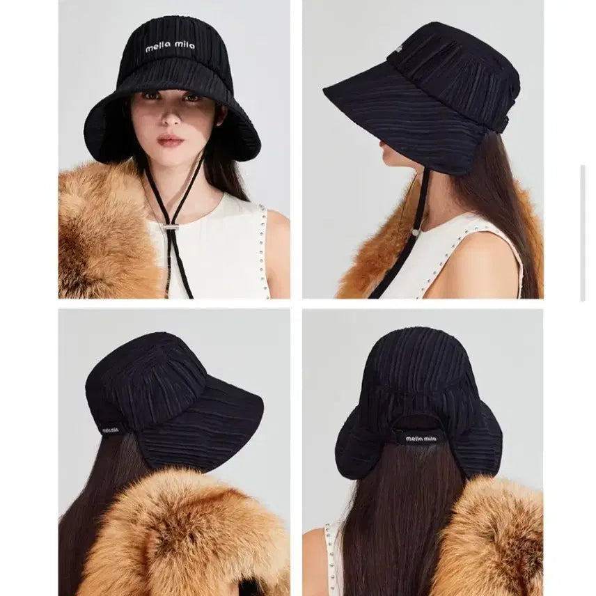 [BUNJANG] Melamila Pleated Bucket Hat / 멜라밀라 플리츠 버킷햇 새상품