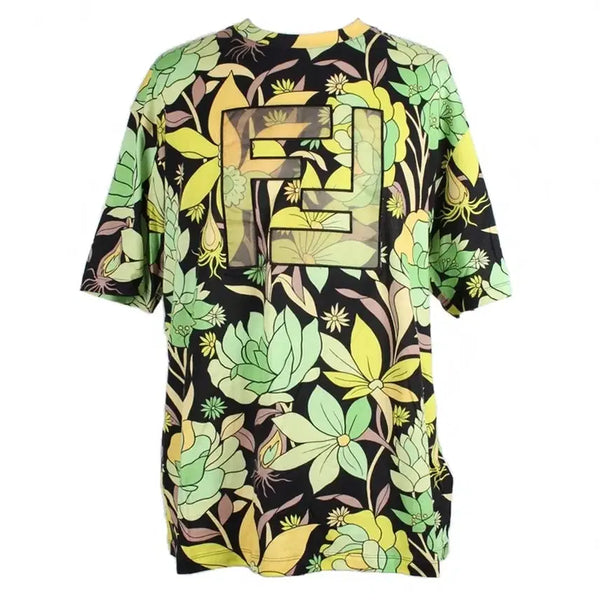 [BUNJANG] Fendi Floral FF Logo Short Sleeve T-Shirt M (55) / 펜디 플로럴 FF 로고 반팔 M(55)