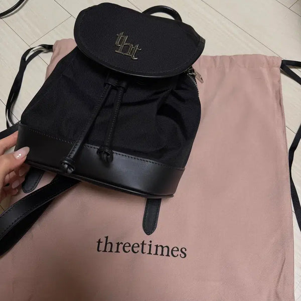 [BUNJANG] 3Times Acorn Backpack Black / 쓰리타임즈 아콘 백팩 블랙