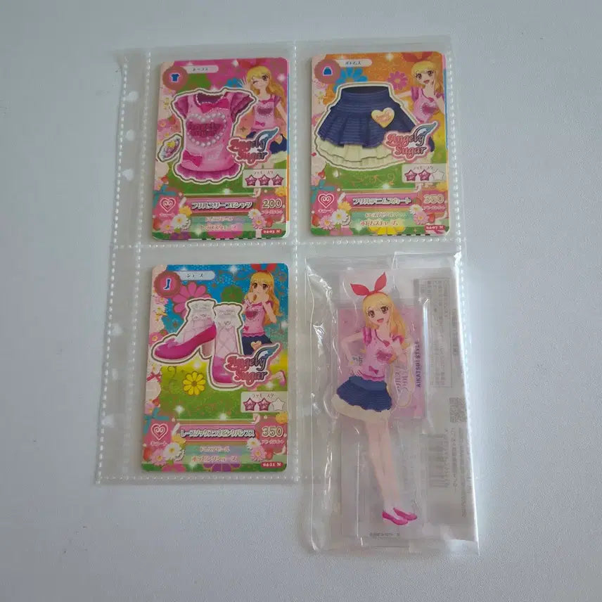 [BUNJANG] Aikatsu! Ichigo Aoi Angelic Sugar Normal Card & Acrylic Set / 아이카츠 아이엠스타 이치고 라임 아크릴&일판 카드 엔젤리슈가 노멀 세트
