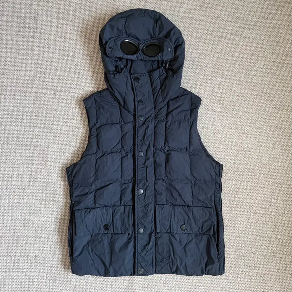 [BUNJANG] CP Company Goggle Padded Vest Navy / CP컴퍼니 고글 패딩 조끼 네이비 95