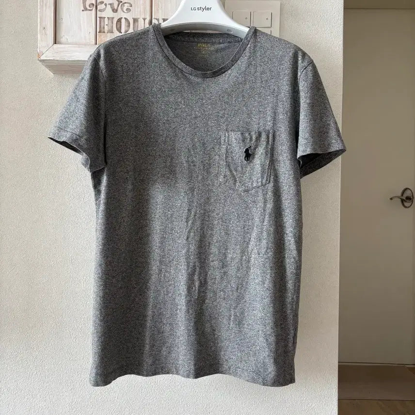 [BUNJANG] Polo Ralph Lauren Dark Grey Pocket T-Shirt / 폴로 랄프로렌 진그레이 포켓 반팔티