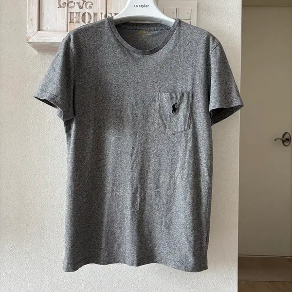 [BUNJANG] Polo Ralph Lauren Dark Grey Pocket T-Shirt / 폴로 랄프로렌 진그레이 포켓 반팔티