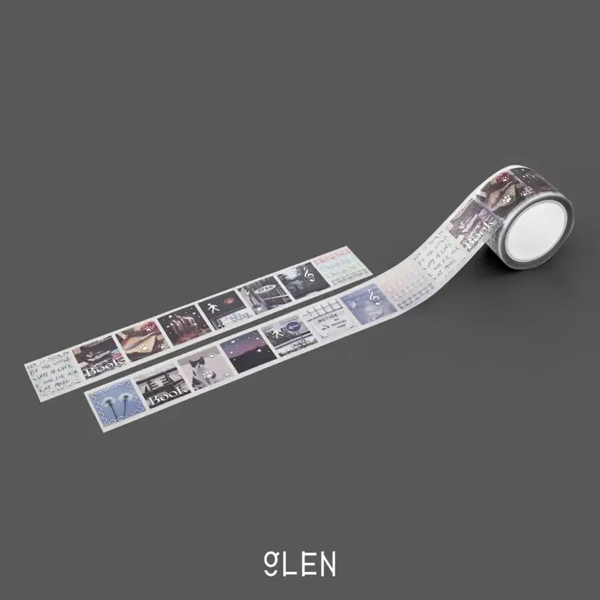 [BUNJANG] Glenn Silver Foil Kiss Cut Washi Tape / 글렌 은박사진 키스컷