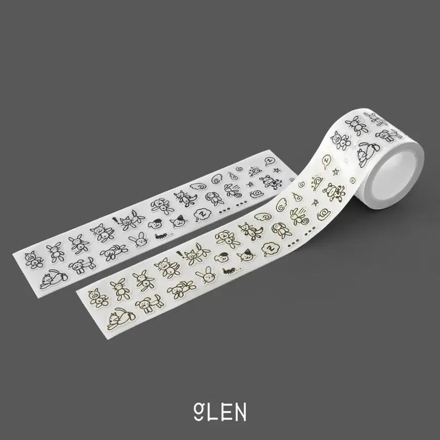 [BUNJANG] Glen "Untranslated Kiss Cut" Washi Tape / 글렌 엉터리 키스컷