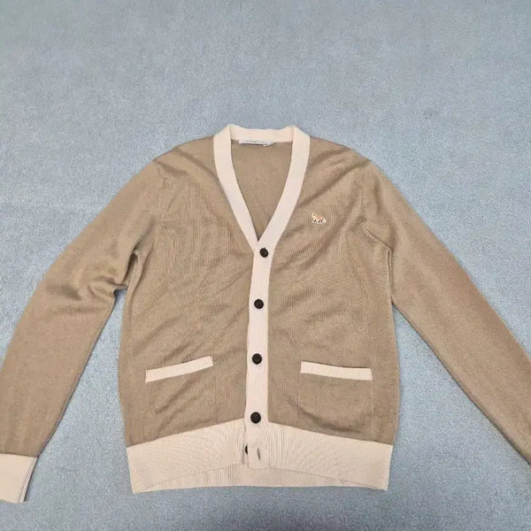 [BUNJANG] Maison Kitsuné Beige Fox Logo Cardigan / 키츠네 가디건 베이지