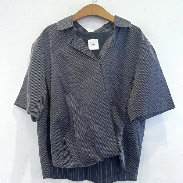 [BUNJANG] Kuho Italian Cotton-Silk Short-Sleeve Shirt / ~66프리) 구호 이탈리아 코튼실크 반팔 셔츠 판매합니다!