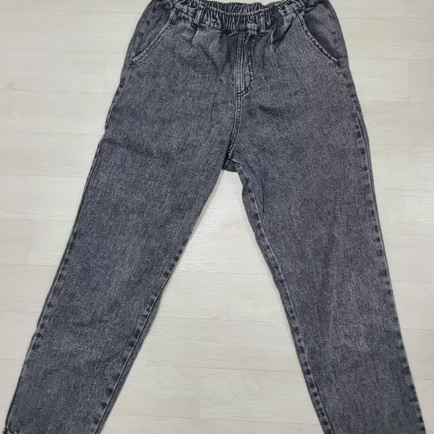 [BUNJANG] Washed Denim Pants Black XL / 워싱 데님 팬츠 밴딩 흑청XL