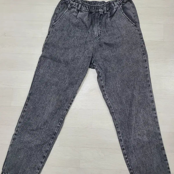 [BUNJANG] Washed Denim Pants Black XL / 워싱 데님 팬츠 밴딩 흑청XL