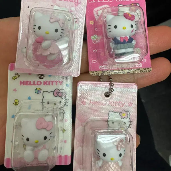 [BUNJANG] Hello Kitty Gacha Keychain Set (4 Pieces) / 헬로키티 가챠 키링 4개 세트 일괄 새상품
