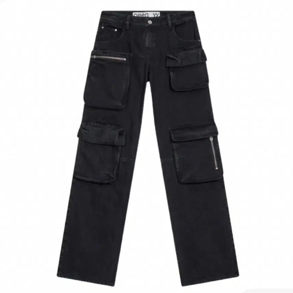 [BUNJANG] Open The Milky Way Cargo Pocket Pants Black / 카리나/카즈하 착용) 오픈와이와이 카고 포켓 팬츠 블랙