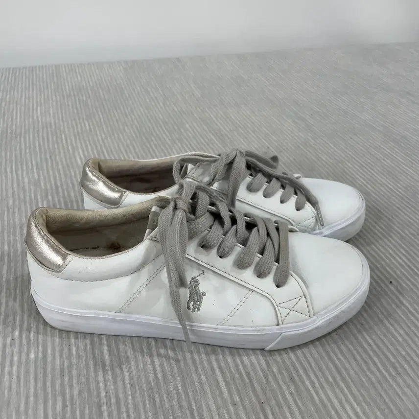 [BUNJANG] Polo Ralph Lauren Silver Sneakers - 235mm / 1043) 폴로 랄프로렌 실버 스니커즈 235mm