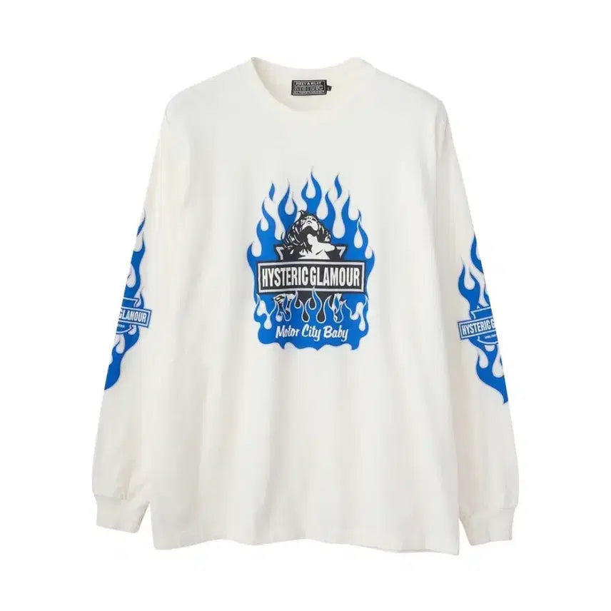 [BUNJANG] Hysteric Glamour Motor City Baby T-Shirt White (M) / 히스테릭 글래머 모터 시티 베이비 티셔츠 M