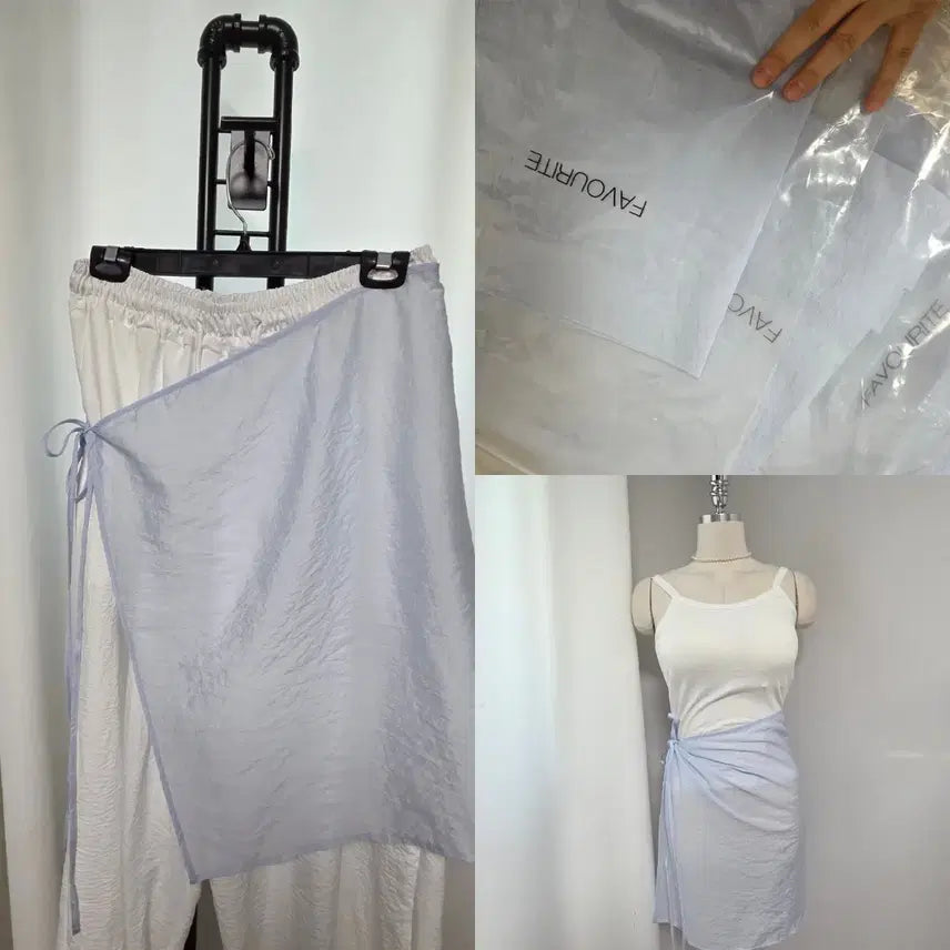 [BUNJANG] Favorite Layer Lap Skirt / 새-페이보릿-레이어랩