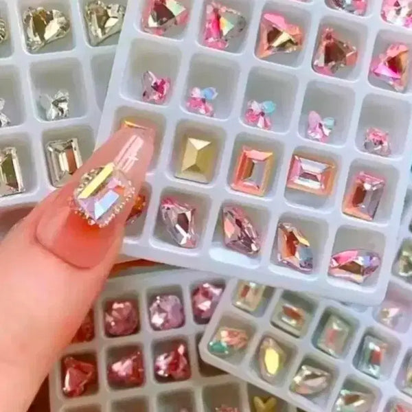 [BUNJANG] Premium Nail Charms Set - 10 pcs / 고급 네일파츠 세트 네일스톤 10개 2500원