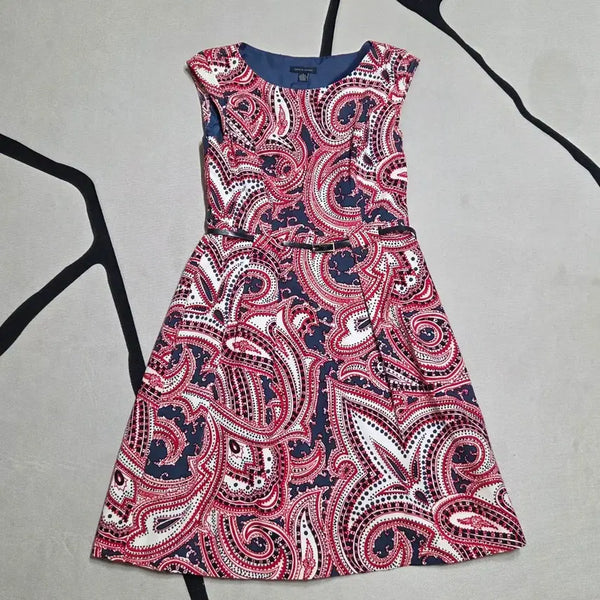 [BUNJANG] Tommy Hilfiger Paisley A-Line Sleeveless Dress / 타미힐피거 페이즐리 A라인원피스 새상품/급처/55~66