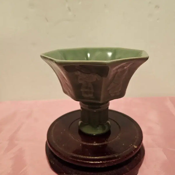 [BUNJANG] Octagonal Korean Celadon Wine Cup / 팔각 고복배.