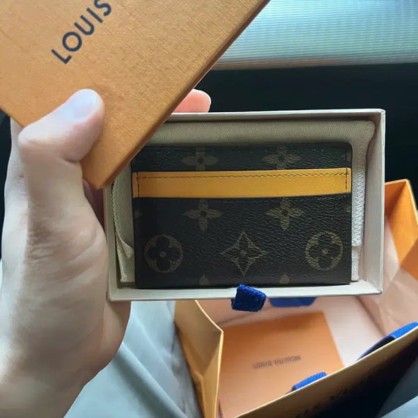 [BUNJANG] Louis Vuitton Double Card Holder Saffron Yellow / 루이비통 더블 카드 홀더 샤프란 옐로우