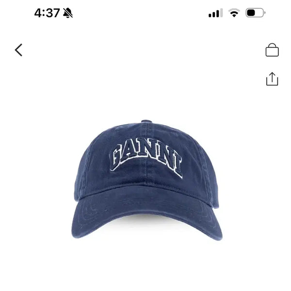[BUNJANG] GANNI Navy Cotton Baseball Cap / 가니 볼캡 네이비