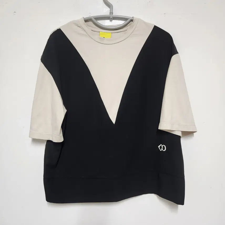 [BUNJANG] Lucky Chouette Oversized Two-tone Round Neck / 정품 럭키슈에뜨 오버핏 투톤 라운드