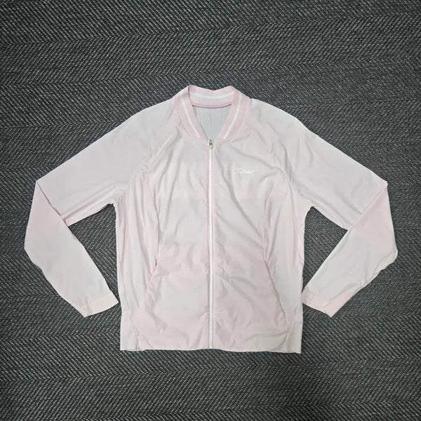 [BUNJANG] Titleist Women's Lightweight Knit Windbreaker Jacket - Pink / 타이틀리스트 여성 경량 니트 바람막이 자켓 핑크
