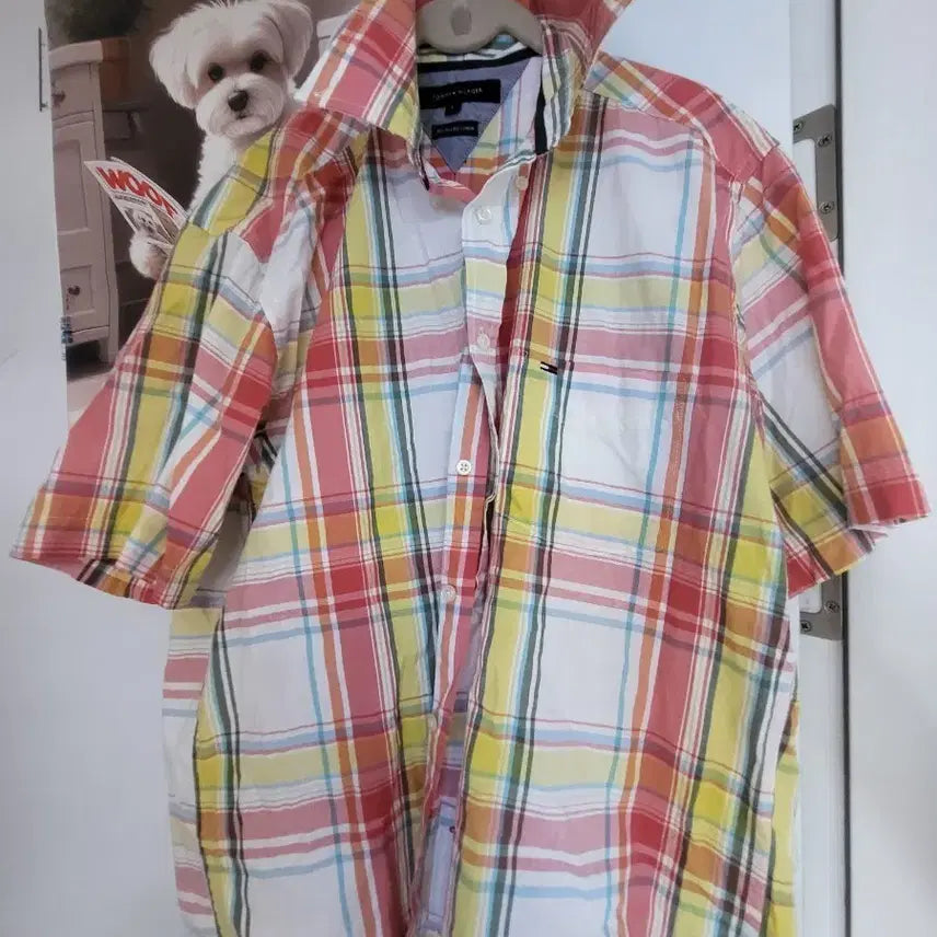 [BUNJANG] Tommy Hilfiger Check Short Sleeve Shirt / 타미힐피거 체크 반팔 셔츠