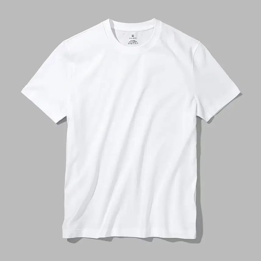 [BUNJANG] White Short Sleeve T-Shirt / 올여름 가장 유행하는 화이트 반팔 세련됨 심플함 통기성 편안함