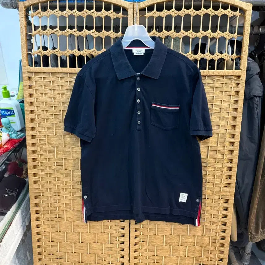 [BUNJANG] Thom Browne Navy One-Pocket T-Shirt / 2/100 정품 톰브라운 원포켓 반팔 팝니다