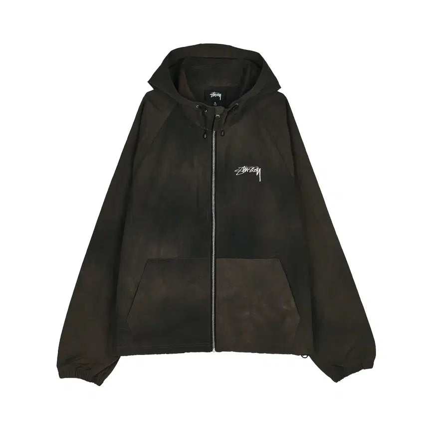 [BUNJANG] Stussy Wave Dyed Beach Shell Jacket Black XL / [XL] 스투시 웨이브 다이 비치 쉘 자켓 블랙