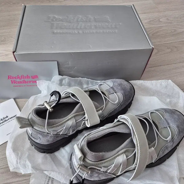 [BUNJANG] Rockfish Brin Velcro Sneakers (Grey) / 락피쉬 브린 벨크로 스니커즈 (그레이)