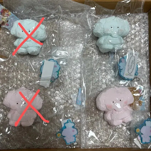 [BUNJANG] Handmade Squishy Teddy Bear and Elephant Set / 수제말랑이 테디베어 코끼리 세트 팝니다.