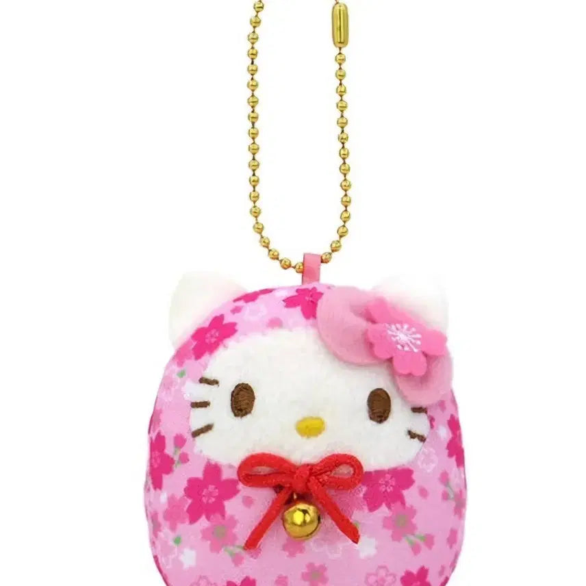 [BUNJANG] Sanrio Sakura Daruma Mascot Kitty / 일본 정품 산리오 사쿠라 벚꽃 달마 마스코트 키티 새상품 판매합니다.