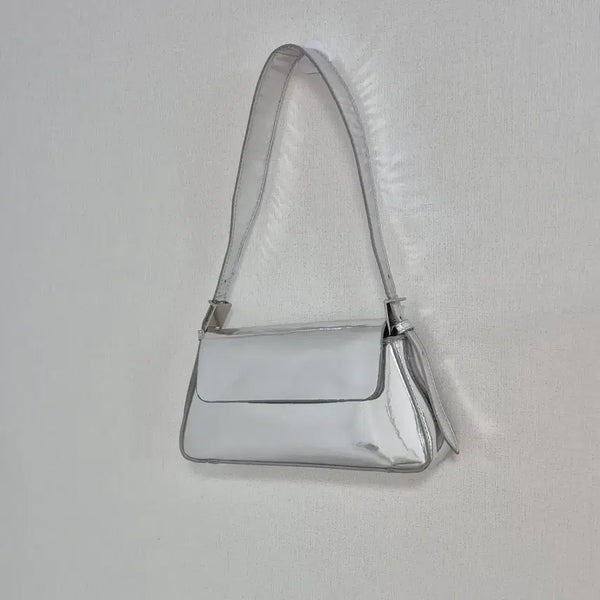 [BUNJANG] ZARA Flap Simple Shoulder Bag Silver / 자라 (ZARA) 플랩 심플주의 숄더백